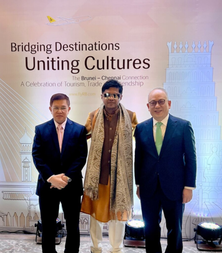 Founder Chairman of WFPS, Mr. Sandy Shah, as a special guest, celebrating 40 years of diplomatic relationship between India & Brunei, with High Commissioner H.E. Dato Alaihuddin Md Taha & acting CEO, BEDB Mr. Daniel Leong, in Chennai, India.