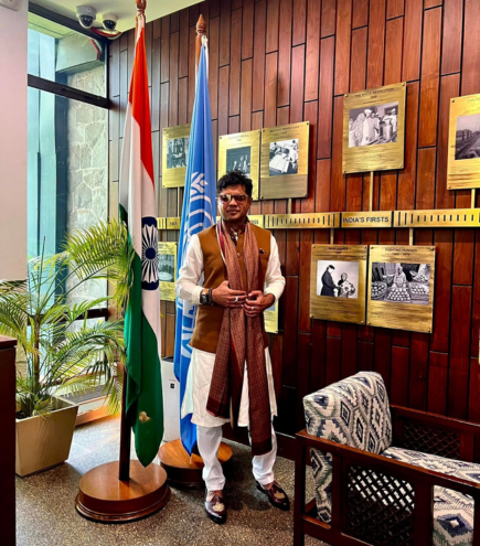 Founder Chairman of WFPS, Mr. Sandy Shah, at the United Nations, India Headquarters, striving to engage and empower every global citizen in this noble journey for a better, inclusive, sustainable, peaceful and progressive world at New Delhi, India.