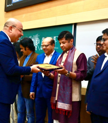 Founder Chairman of WFPS, Mr. Sandy Shah, as Guest of Honour at the VidyaAI Launch at the IIT Bombay E-Summit! Asia’s largest entrepreneurship summit! with WFPS Advisory Board Member Dr. Utpal Chakraborty, Gartner Ambassador & top 20 AI expert, and Mr. Sanjay Salil, Co-Founder of VidyaAI in Mumbai, India.