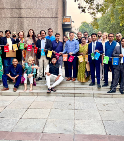 Founder Chairman of WFPS, Mr. Sandy Shah, as a Guest of Honour at the “United Nations, UN SDG 17 Global Goals tour” in the presence of H.E. Mr. Shombi Sharp, UN Resident Coordinator, India; WFPS Advisory Board Member, H.E. Mr. Freddy Svane, Ambassador of Denmark, in New Delhi, India.