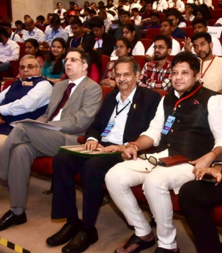 Founder Chairman of WFPS, Mr. Sandy Shah, as a special guest at the “2nd in Mumbai, India Sustainability Summit 2024” with Mr. Ashok Hinduja, Chairman of the Hinduja Group; Mr. Siddharth Sharma, CEO of TATA Trusts; and Mr. Ujwal Nirgudkar, Chairman of SMPTE and Member of the Academy of Motion Picture Arts & Sciences (OSCAR) Awards.