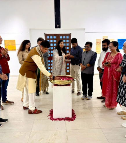 Founder Chairman of WFPS, Mr. Sandy Shah as Guest of Honour for the solo show of Artist Ms Mona Jain at Hutheesing Art Gallery, Centre for Environmental planning & technology University (CEPT) in Ahmedabad, India