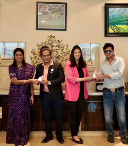 Founder Chairman of WFPS, Mr. Sandy Shah with Ms. Indu Shahani, Founder President & Chancellor at Atlas Skilltech University’s “Masterclass on Sustainability Leadership” for the students of Atlas & IIM, Mumbai in Mumbai, India.