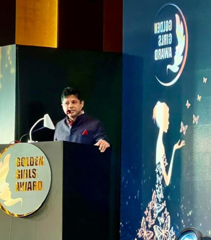 Founder Chairman of WFPS, Mr. Sandy Shah as Guest of Honour at the ‘Golden Girls Award’ on International Women’s Day hosted by Indian Bullion & Jewellers Association (IBJA) (Celebrating 104 Years) in Mumbai, India.